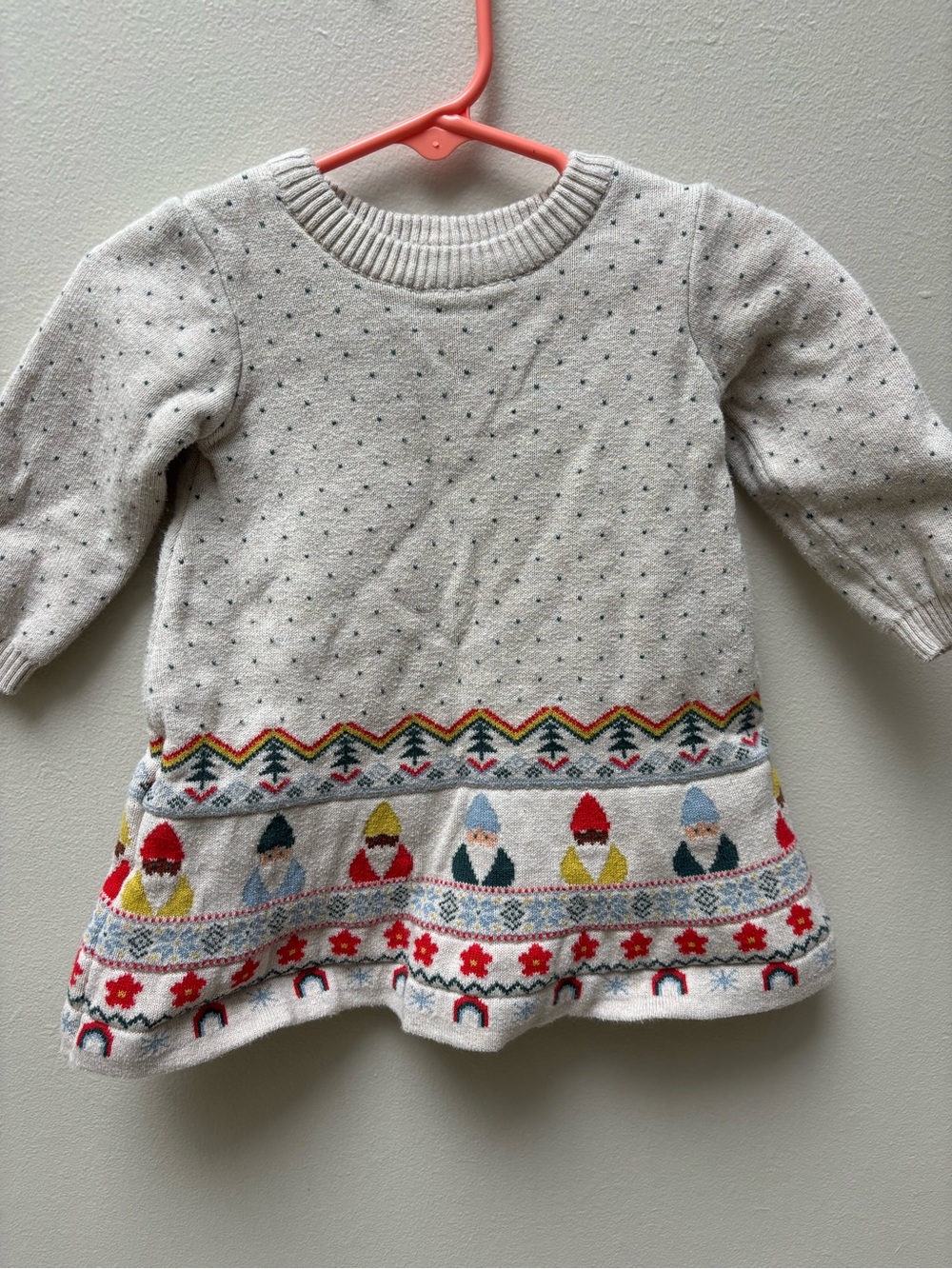 Hanna Andersson Knit Holiday Sweater Dress (6-12m)